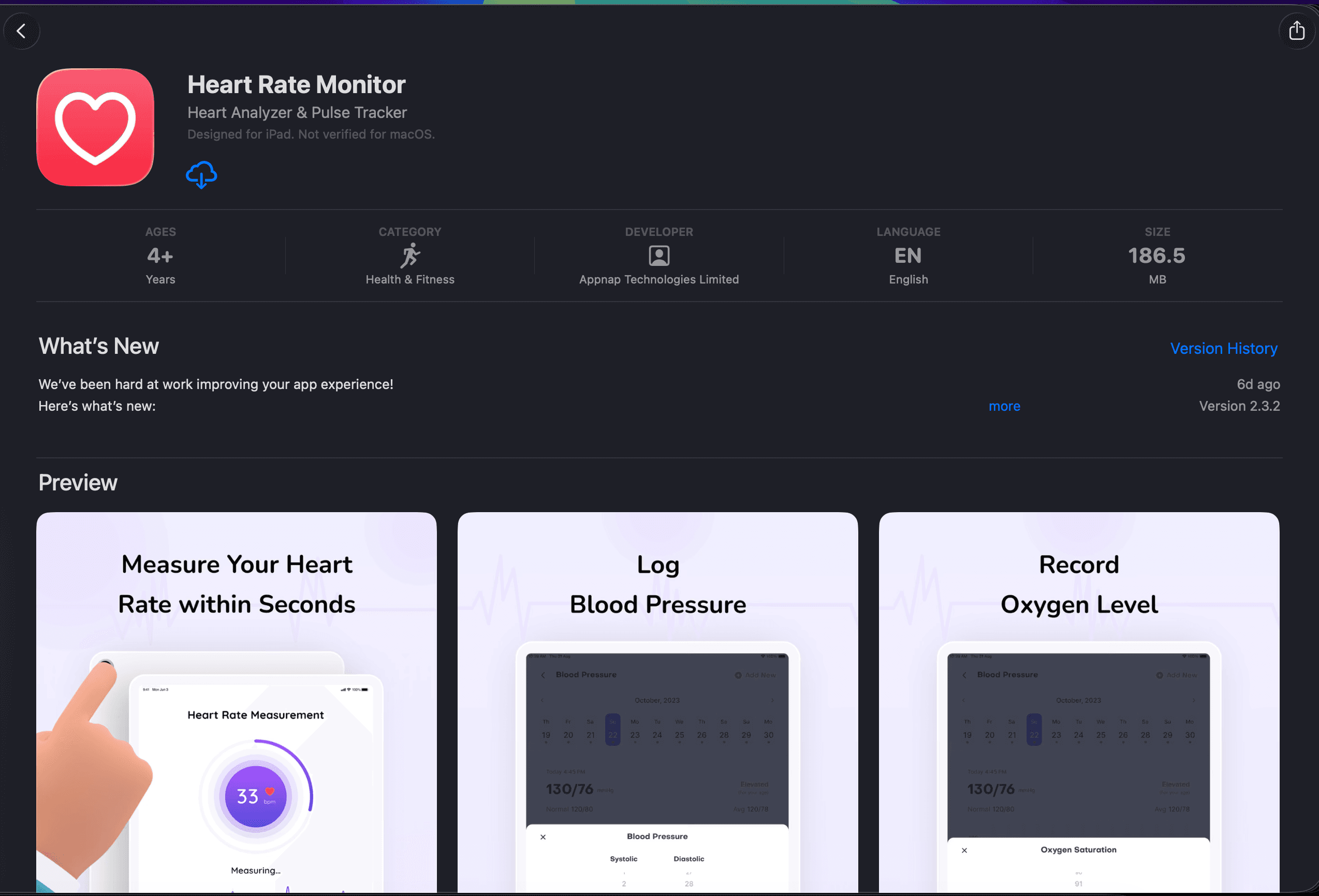 Heart Rate Monitor App(IOS) preview