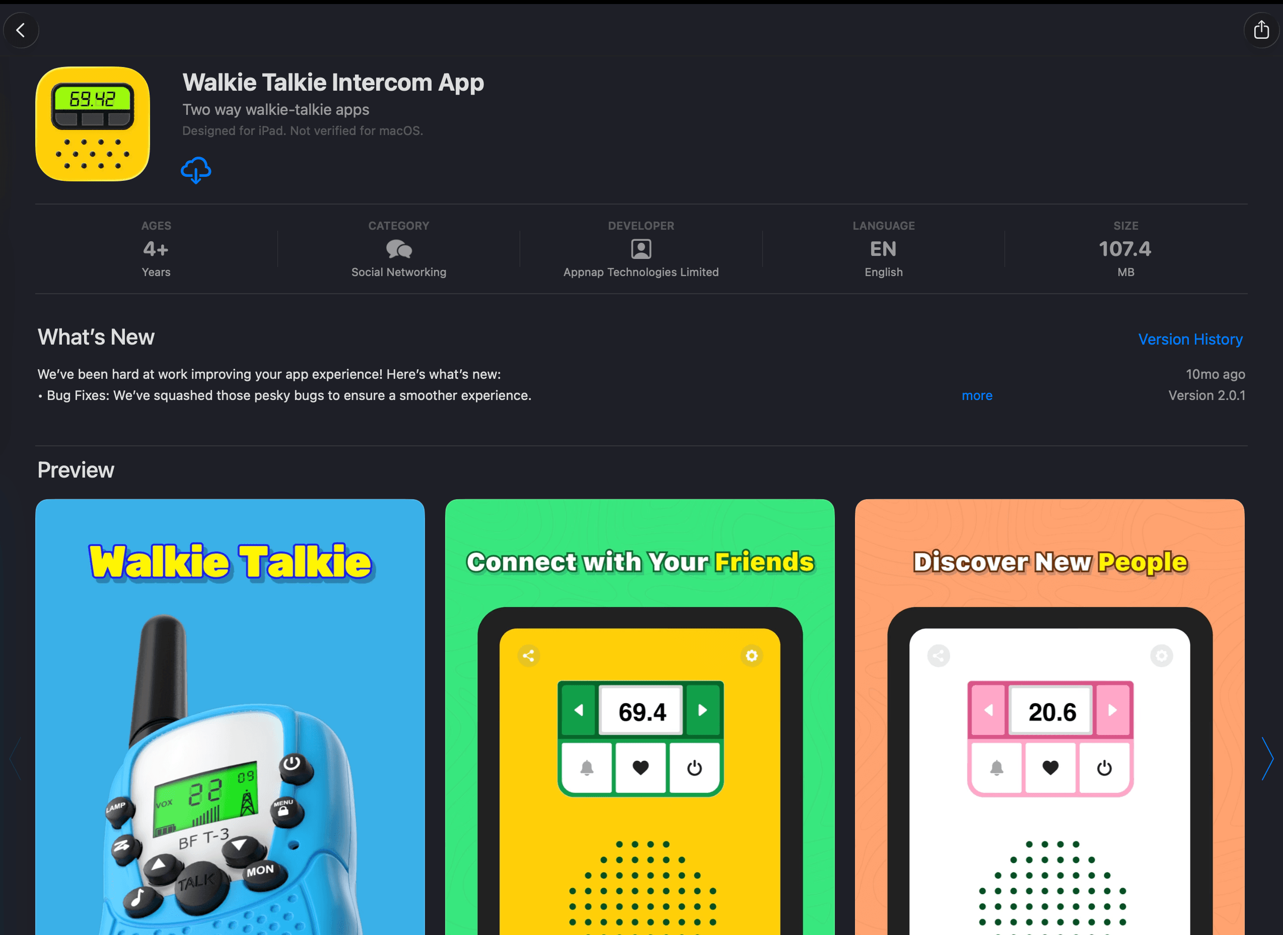 Walkie Talkie App(IOS) preview